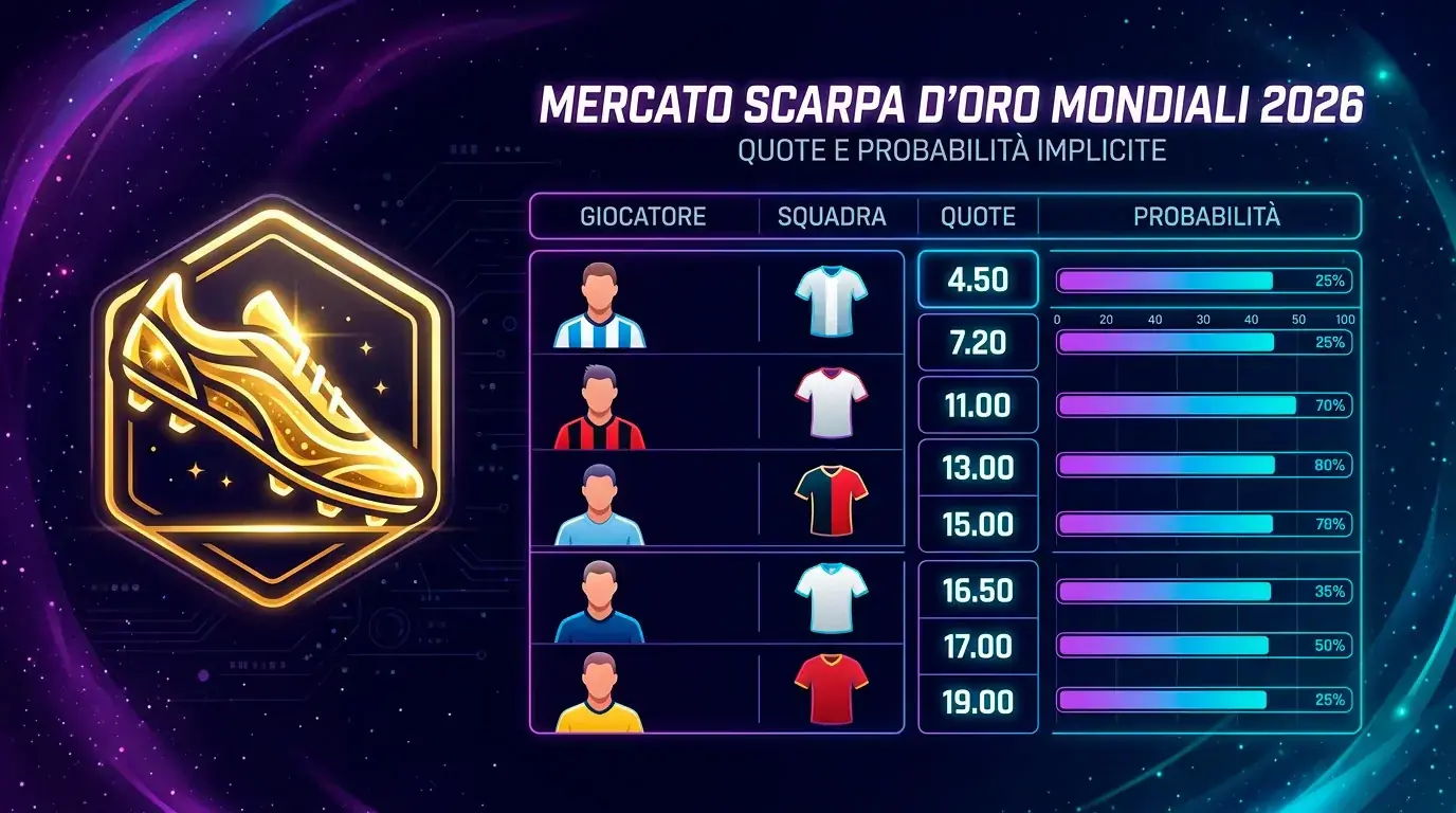 Quote per il capocannoniere del Mondiale 2026