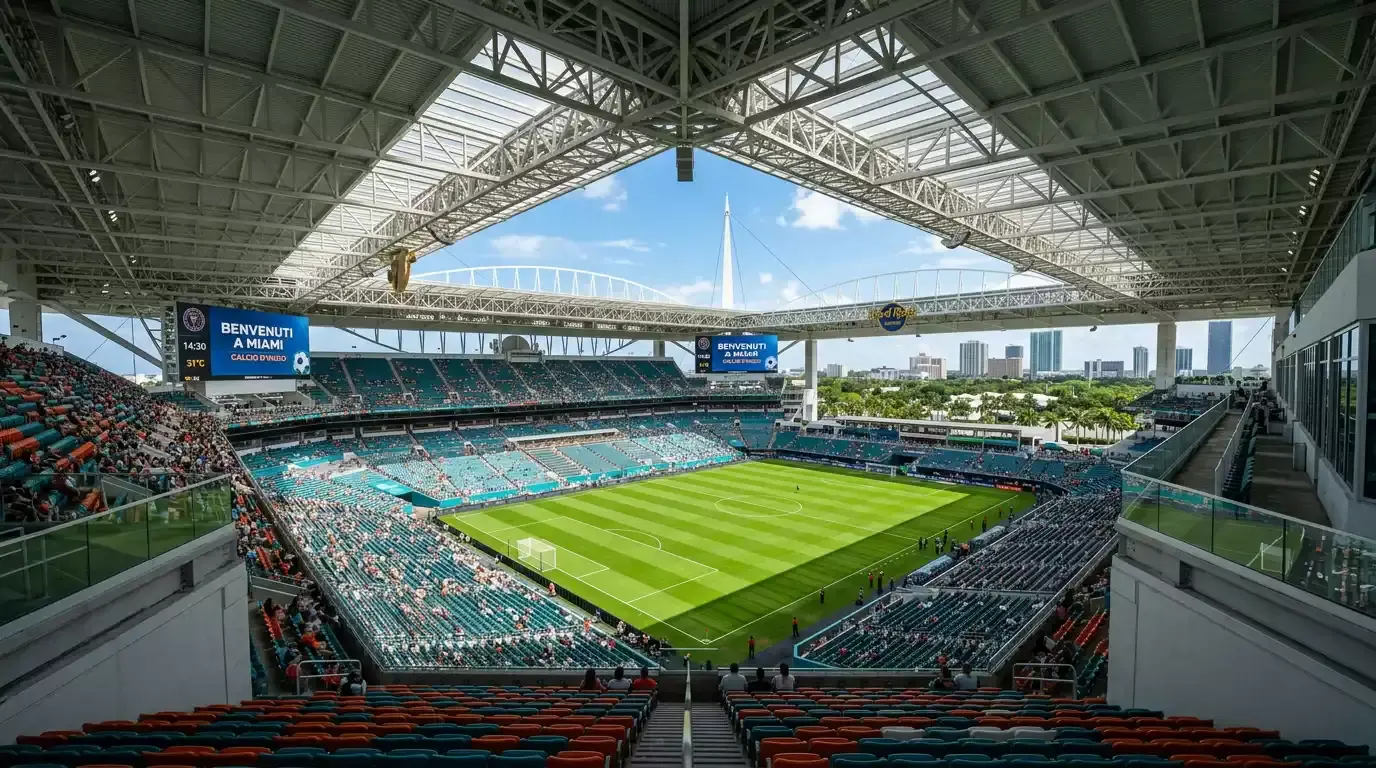 Hard Rock Stadium a Miami Gardens, sede del Mondiale 2026