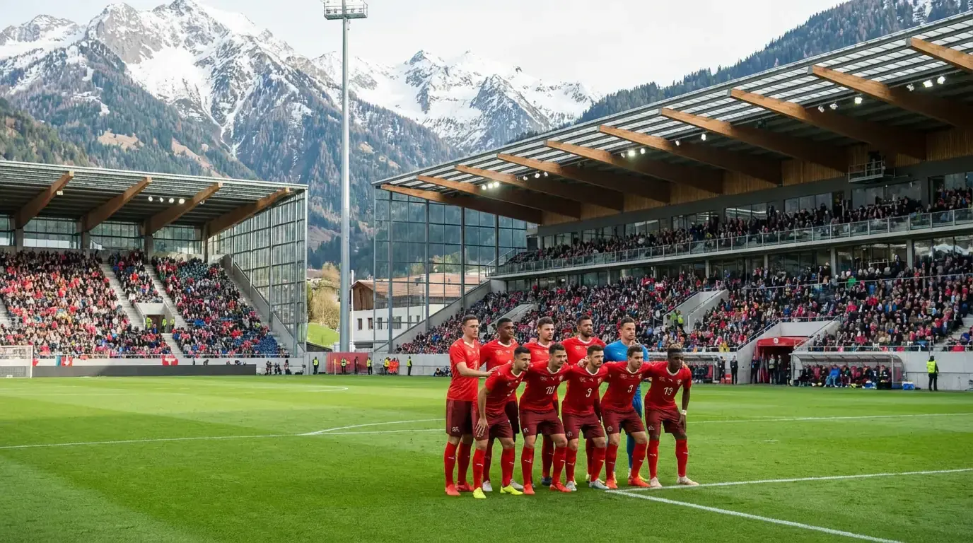 La nazionale svizzera Nati in maglia rossa con la croce bianca per il Mondiale 2026